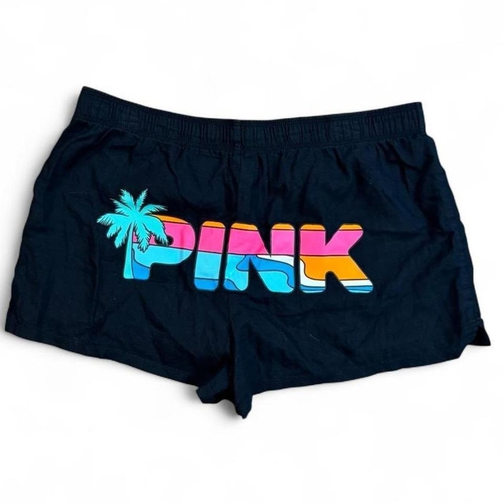 Y2K Victoria's Secret PINK tropical black boxer shorts‎